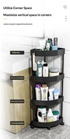 Nouvelle étagère triangulaire en plastique pliable pour salon, chambre à coucher, dortoir, rangement multi-niveaux mobile