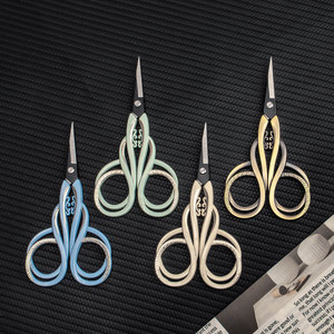 Vintage Embroidery Scissors Stainless Steel Straight Head Versatile For Cross Stitch Tailoring Craft Tea Bag Cutting - Product Image 1