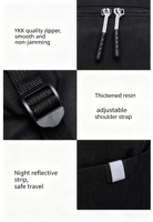 Sac à dos pour ordinateur portable avec panneau dorsal ergonomique, bretelles rembourrées courbées, Oxford imperméable, grande capacité, léger, unisexe, voyage