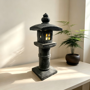 Lanterne <span class=keywords><strong>japonaise</strong></span> haute en résine, éclairage <span class=keywords><strong>solaire</strong></span> de jardin, <span class=keywords><strong>fontaine</strong></span> d'eau extérieure, décoration de patio zen - Product Image 4