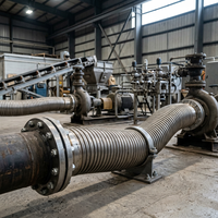 Conduit flexible renforcé en fil d'acier ondulé noir pour la construction minière