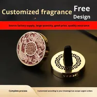 Ambientador de Coche Exclusivo Transfronterizo, Oculto y Giratorio, de Aleación de Zinc, Eliminador de Olores, Fragancia Personalizada, Diseño DIY para Salida de Aire del Coche