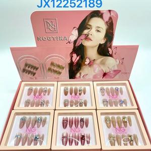 <span class=keywords><strong>Ongles</strong></span> pressés <span class=keywords><strong>de</strong></span> luxe avec logo personnalisé, pointes 3D personnalisées avec strass, <span class=keywords><strong>faux</strong></span> <span class=keywords><strong>ongles</strong></span> en acrylique, <span class=keywords><strong>ongles</strong></span> artificiels - Product Image 1