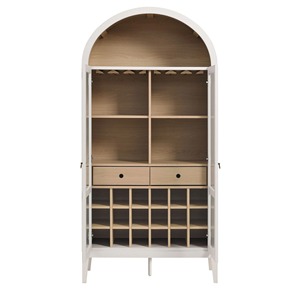Mobile Bar Alto ad Arco in Stile Rustico <span class=keywords><strong>con</strong></span> Finitura Laminata Effetto Legno, Lusso per <span class=keywords><strong>Soggiorno</strong></span>, Sala da Pranzo, <span class=keywords><strong>Cucina</strong></span> - Vendita all'Ingrosso - Product Image 3