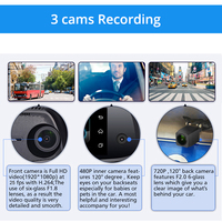 3CHS Android ADAS navigasi GPS kamera dasbor mobil DVR 4G cermin DVRS perekam Video lensa ganda dengan WIFI