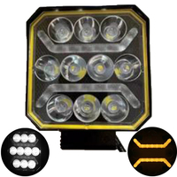 Projecteur LED robuste 12-80V 4 pouces avec boîtier en aluminium, feu de position DRL pour excavatrice agricole