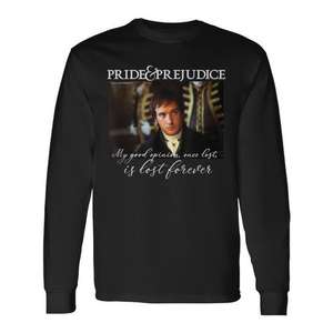 Camiseta de manga larga Pride Prejudice Mr Darcy con diseño de cita de la película - Product Image 1