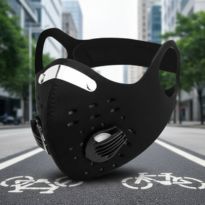 <span class=keywords><strong>Masque</strong></span> facial de cyclisme recyclable, durable et multifonctionnel avec valve d'expiration réglable - Product Image 1