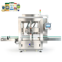 Ligne de production de machines de remplissage entièrement automatiques à 2 buses pour mayonnaise, shampoing, produits chimiques, détergents liquides et beurre