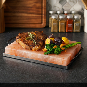 Wholesale New Natural Round Shape Refined Solid Himalayan Salt Cooking Slab Plates Eco-Friendly <b>BBQ</b> Grill <b>Rack</b> Tray OEM Service - Product Image 1
