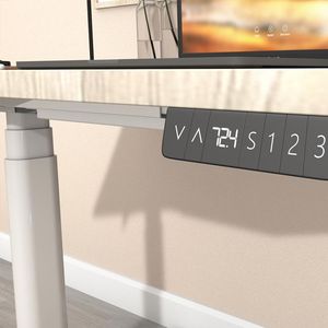 Soporte eléctrico ergonómico para escritorio, estructura de escritorio con 3 segmentos de columna de elevación para oficina o hogar - Product Image 3