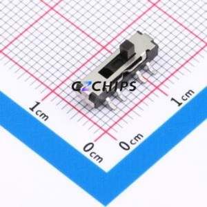 HX MST-23D18G2-BD Slide Switch SMD,13x3.5mm Switch Double Pole Three Throw Rectangle Pin Header SMD Tab Vertical Mount - Product Image 1