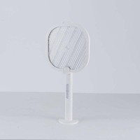 Piège à mouches UV intelligent rechargeable, raquette électrique anti-moustiques avec forme carrée en plastique ABS solide pour insectes et abeilles