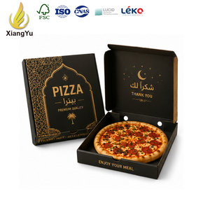 Caja para Pizza Negra Corrugada de 40x40 para Comida para Llevar, Entrega a Domicilio, Restaurante, Empaque de Comida Rápida, Caja para Pizza de Grado Alimenticio - Product Image 1