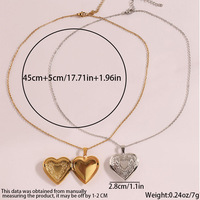 Vintage Amoureux Couples En Forme De Coeur Géométrique Lien Chaîne Médaillon Pendentif En Acier Inoxydable Plaqué Or DIY Photo Photo Insertion