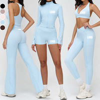 Ensemble de sport pour femmes de qualité supérieure, 6 pièces, séchage rapide, respirant, vêtements de sport actifs, course à pied, entraînement, ensemble de gym ajusté