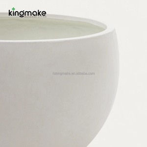 Grands pots à fleurs nordiques <span class=keywords><strong>en</strong></span> fibre de verre, pots ronds <span class=keywords><strong>en</strong></span> fibrociment et béton, pots à plantes durables pour jardin, toit, hall <span class=keywords><strong>d</strong></span>'hôtel - Product Image 5