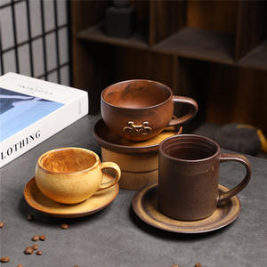 Ensemble <span class=keywords><strong>tasse</strong></span> et soucoupe créatif Coarse, style rétro, pour thé de l'après-midi, mug personnalisé pour petit-déjeuner, protection environnementale transfrontalière - Product Image 3