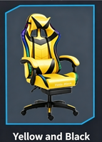Chaise de jeu moderne pour e-sport, pivotante, inclinable, ergonomique, avec hauteur réglable, cadre en métal, accoudoirs en cuir synthétique