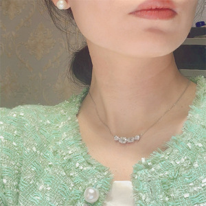 4 Carat Irregular <strong>Moissanite</strong> D Color Pendant Necklace Versatile Collarbone Chain Womens Evening Dress Wedding Dress Accessory - Product Image 5