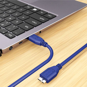 Câble USB 3.0 a vers Micro B bleu moulé, transfert de données haute vitesse 5 Gbps, <span class=keywords><strong>cordon</strong></span> pour <span class=keywords><strong>disque</strong></span> <span class=keywords><strong>dur</strong></span> <span class=keywords><strong>externe</strong></span> - Product Image 3