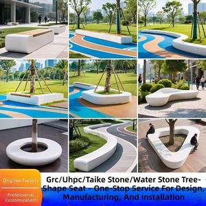 Duke Industries Grc Concrete <b>Bench</b> Outdoor Patio <b>Bench</b> Fiberglass Frame Durable For Commercial Spaces - Product Image 5