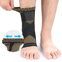 Attelle de cheville personnalisable en nylon et élasthanne tricoté, haute compression, respirante, durable, écologique, confortable, unisexe