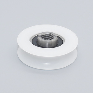 Poulie à rainure en U avec trou fileté M6, guide-corde en POM résistant à l'usure, rouleau de guidage pour tiroir et armoire, poulie à rainure en U avec revêtement en caoutchouc - Product Image 4