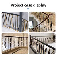 Rampe d'escalier décorative Homedeco, balustrade intérieure pour villa, clôtures, colonnes d'escalier décoratives, alliage d'aluminium de luxe léger