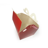 Boîte à poulet frit personnalisée pour la livraison de motos, boîte à poulet frit biodégradable, recyclable, pliable, en carton ivoire avec couvercle