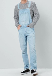 Ohsisa 2025, pantalones vaqueros <span class=keywords><strong>con</strong></span> <span class=keywords><strong>tirantes</strong></span> para hombre, pantalones vaqueros rectos <span class=keywords><strong>de</strong></span> algodón <span class=keywords><strong>con</strong></span> bolsillos a la moda informales <span class=keywords><strong>con</strong></span> cremallera, Mono vaquero general - Product Image 4