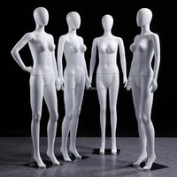 Mannequin Femme en Plastique Blanc Durable avec Tête, Corps Entier pour Présentoir de Robes, Fournisseur en Gros pour Boutiques