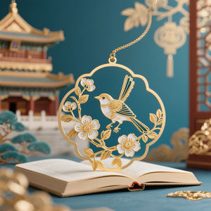 <span class=keywords><strong>Marque</strong></span>-pages en métal en gros, émail, double face, personnalisable, pour enseignants - Product Image 2