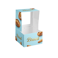 Boîte d'emballage alimentaire personnalisée en carton kraft pour boulangerie, 30 x 20 x 10 cm, ventilée, avec fenêtre, idéale pour pâtisseries, desserts et gâteaux