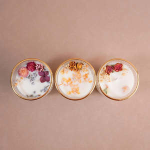 LANJO Wholesale Handmade Soy Wax Dried Flower Scented Art <b>Candle</b> with Glass Jar Custom Size & Shape Available - Product Image 2