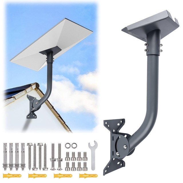 Starlink Mount 360°/90° Tilt Weatherproof Wall Mount Bracket Hardware Kit Starlink Antenna Mount for Roof  Outdoor Installation