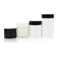 Toples plastik PET Anti anak 2oz 3oz 4oz dengan tutup cetak bambu dan Aplikasi Label kustom untuk kemasan bunga