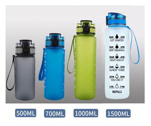 Logo personalizzato filtro Flip Top in paglia Sport in plastica BPA gratuito 1l 32 oz 32 oz Tritan bottiglia d'acqua motivazionale con indicatore del tempo - Product Image 6