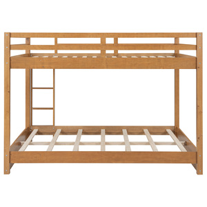 Wooden <b>Bunk</b> <b>Bed</b> Pine Solid <b>Wood</b> Twin Over Full Durable Framework Structure For Bedroom Dormitory - Product Image 5