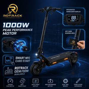 สกู๊ตเตอร์พับได้ Q9 พร้อมมอเตอร์ 1000W ดีไซน์กันน้ำแบบสมาร์ท ไฟ LED ระยะทาง 40-60 กม. (40 กม./ชม.) มอเตอร์ 1000W กำลังสูง - Product Image 6