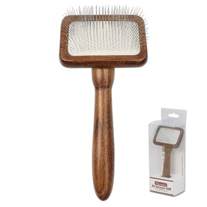 Cepillo de peine para perros clásico ecológico de madera maciza para eliminar el pelo suelto y arrojar suministros para mascotas - Product Image 1