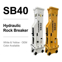 Brise-roche hydraulique de type boîte SB40 pour équipement minier de carrière, compatible avec les excavatrices ZX40U ZX48U de 4 à 7 tonnes