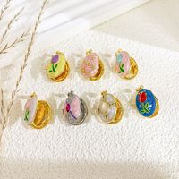 Pendentif vintage tendance pour femmes, cadre photo ouvrable, pendentif en émail à la mode, breloque, collier DIY, accessoires de bijoux