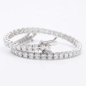 Trung Quốc Bán Buôn Đồ Trang Sức Nữ Thời Trang Quyến Rũ 925 Sterling Silver Tennis Bracelet Cho Phụ Nữ Đàn Ông Bạc Bracelet