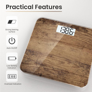 180kg 396lbs <span class=keywords><strong>Balance</strong></span> de poids numérique intelligente en grain de bois - Product Image 2