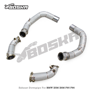 ท่อไอเสียตรงแบบ Bolt-on สำหรับ BMW X5M/X6M F95/F96/LCI 4.4TT ปี 2020-2024 พร้อมแผ่นกันความร้อน ท่อลงเทอร์โบ สแตนเลสสตีล สปอร์ตเฮดเดอร์ - Product Image 5