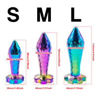 Nouveau Plug Anal en Métal avec Base en Cristal, Jouet de Masturbation Adulte pour le Bien-être Sexuel, Massage Anal, Dilatation et Stimulation
