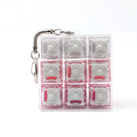 Hot Sell Custom 9 Keys Keycaps with Heart Shape Keyboard Keychain with LED Light