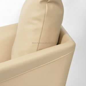 Silla de salón giratoria Djenne con base de acero recubierta de polvo de espuma y bolsillo, carcasa de madera contrachapada tapizada, ignífuga, OEM disponible - Product Image 1