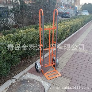 Carretilla de Mano de 2 Ruedas con Plataforma de Acero, Vehículo de Transporte de Materiales Industrial de Alta Resistencia - Product Image 2